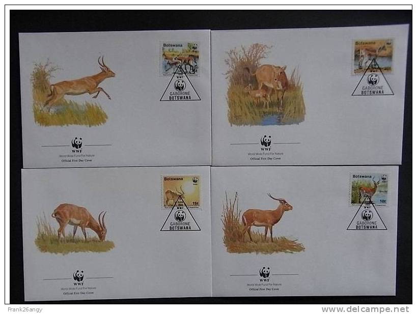 BOTSWANA 1988  WWF  Mi. 431/34 - Yv. 579/82  Serie Cpl. 4v. Su 4 Buste FDC - Altri & Non Classificati