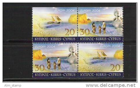 Zypern 2004   Yv 1043-4  Mi. 1035-6  ** MNH     Booklet Set - 2004
