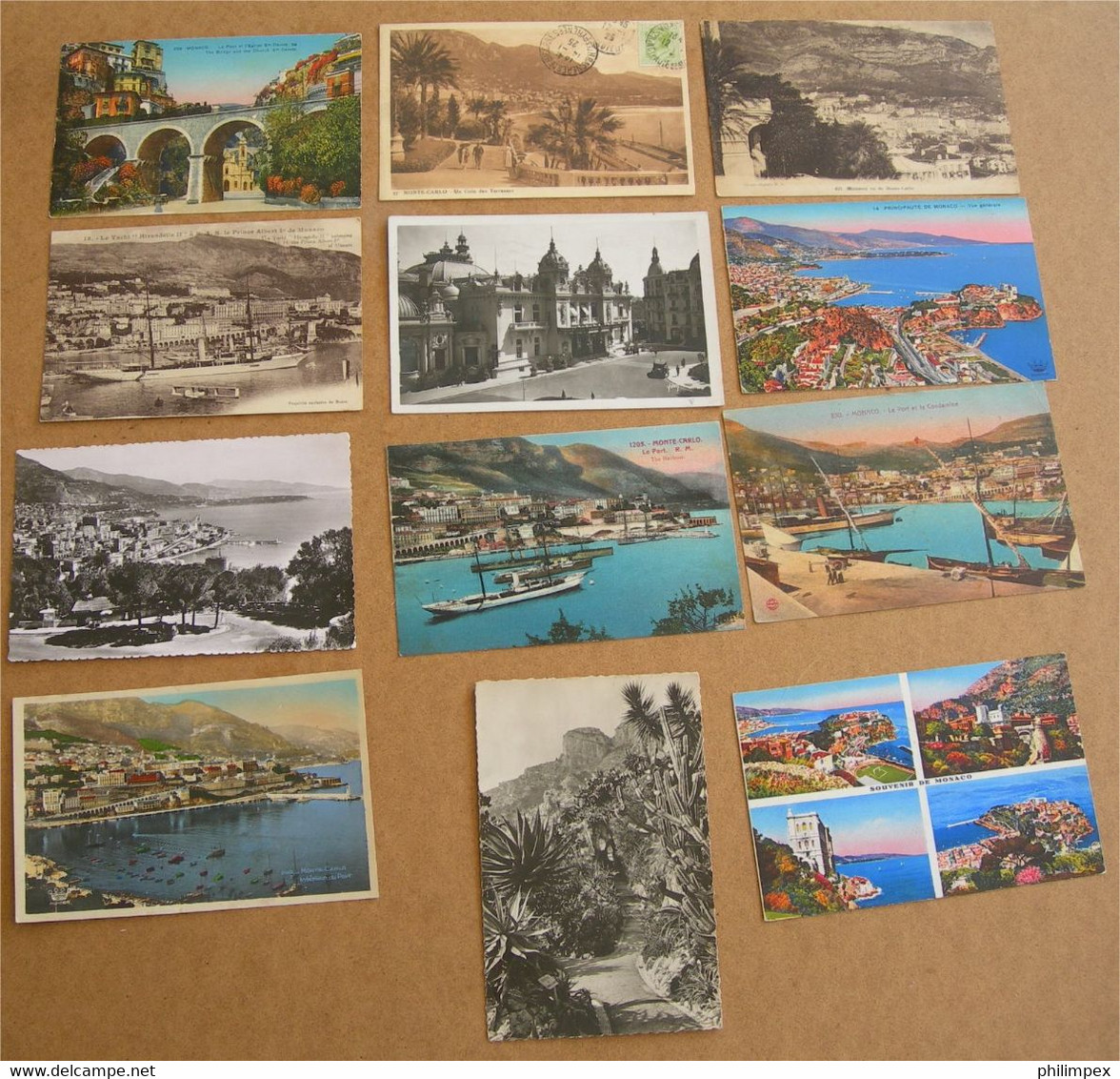MONACO, 43 PICTURE POSTCARDS, ALL CIRCULATED 1904-56 - Verzamelingen