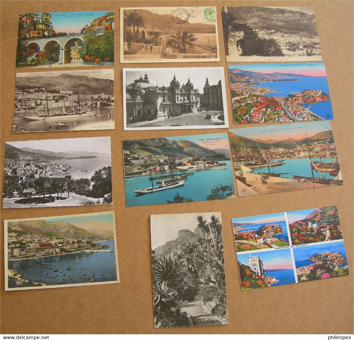 MONACO, 43 PICTURE POSTCARDS, ALL CIRCULATED 1904-56 - Collections & Lots