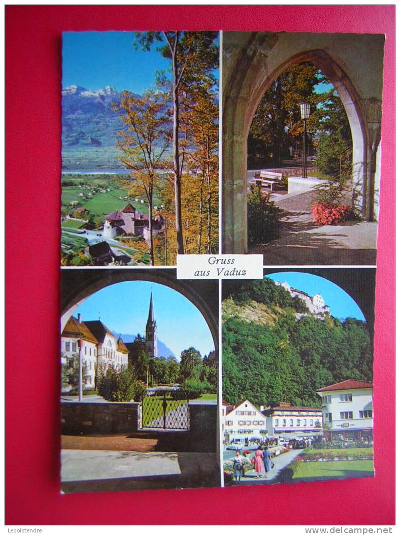 CPSM-LIECHTENSTEIN-GRUSS AUS VADUZ-MILTI-VUES-NON VOYAGEE-PHOTO RECTO / VERSO-CARTE EN BON ETAT - Liechtenstein