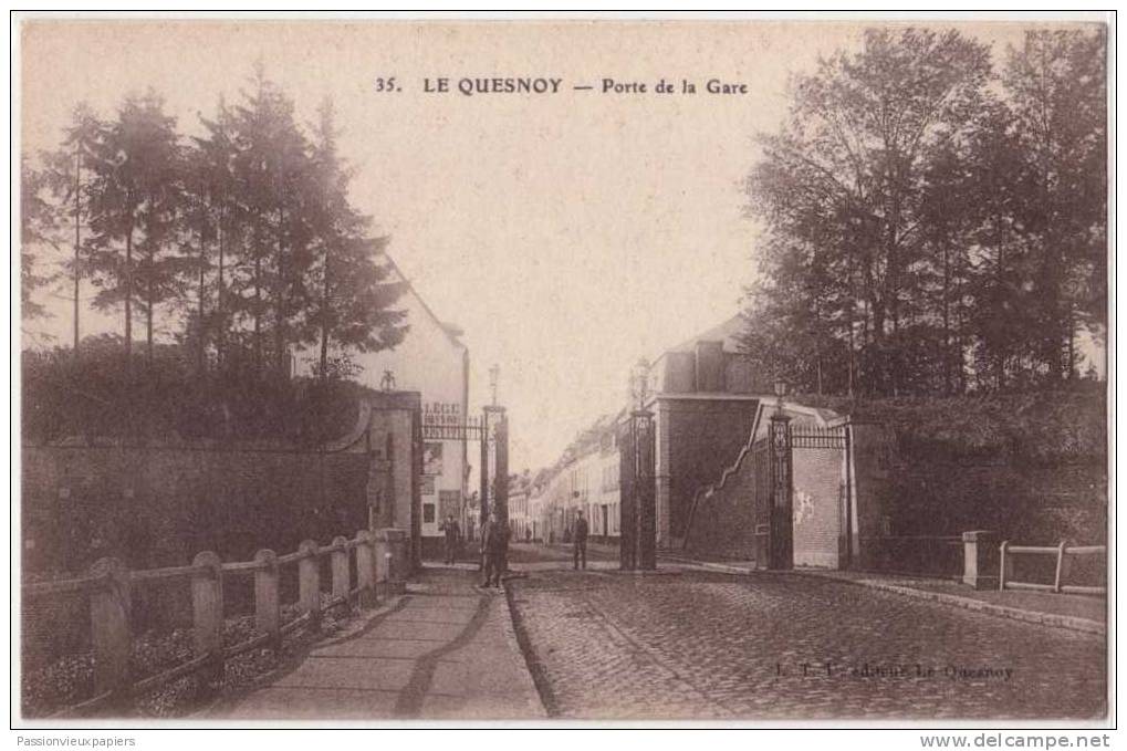 LE QUESNOY   PORTE DE LA GARE  1915   FELDPOST - Le Quesnoy