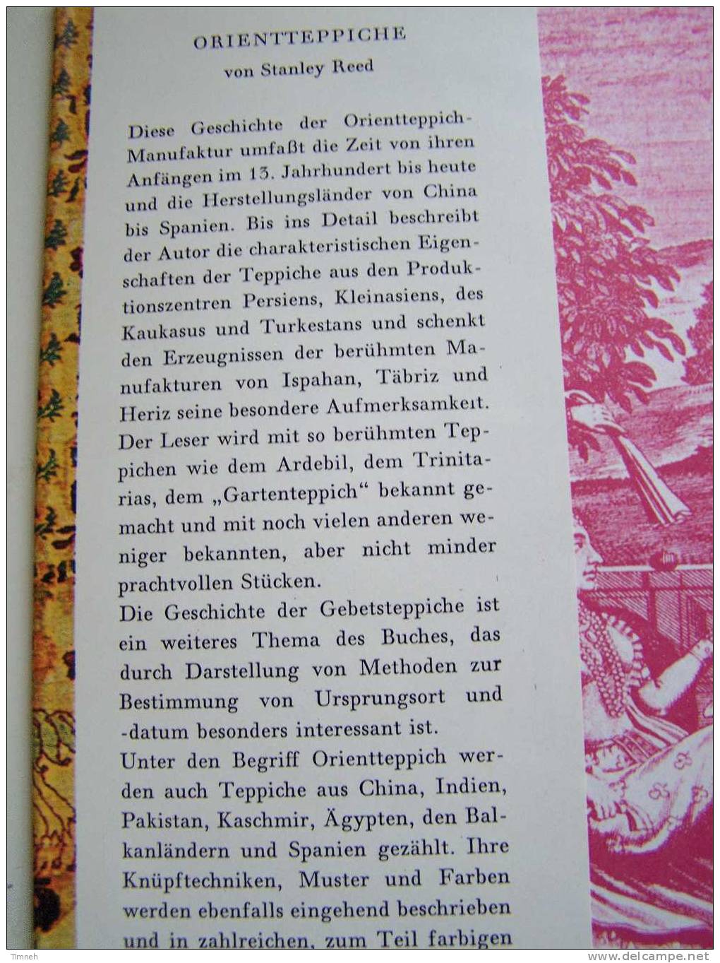 ORIENT TEPPICHE Stanley REED ERLESENE LIEBHABEREIEN KAUKASUS TURKESTAN PERSIEN KLEINASIEN Gebetsteppiche Handwerk - Arte