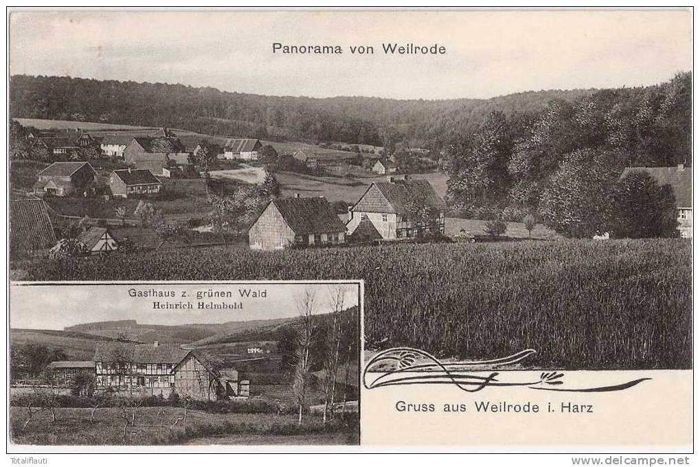 Bockelnhagen Weilrode Eichsfeld Gasthaus Zum Grünen Wald TOP-Erhaltung Ungelaufen - Heiligenstadt