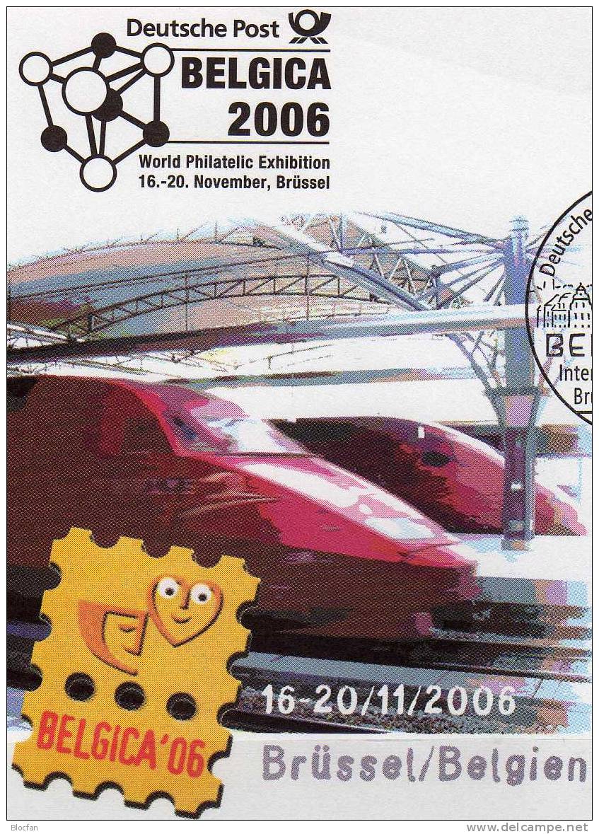 Brüssel MBrf.10/06 Belgica 2006 BRD 2561 ZD SST 8€ Offizielle Messebrief Eisenbahnen InterCityExpress Cover Germany - Sonstige (Land)