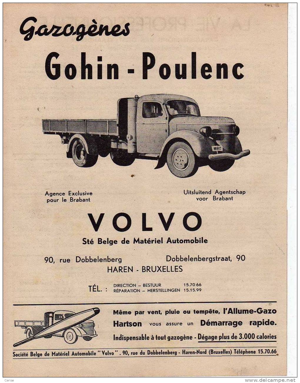 Gazogènes GOHIN-POULENC - Haren - Bruxelles - Advertising