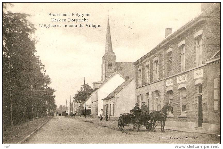Brasschaet - Polygone : Kerk En Dorpzicht -----1913 - Brasschaat