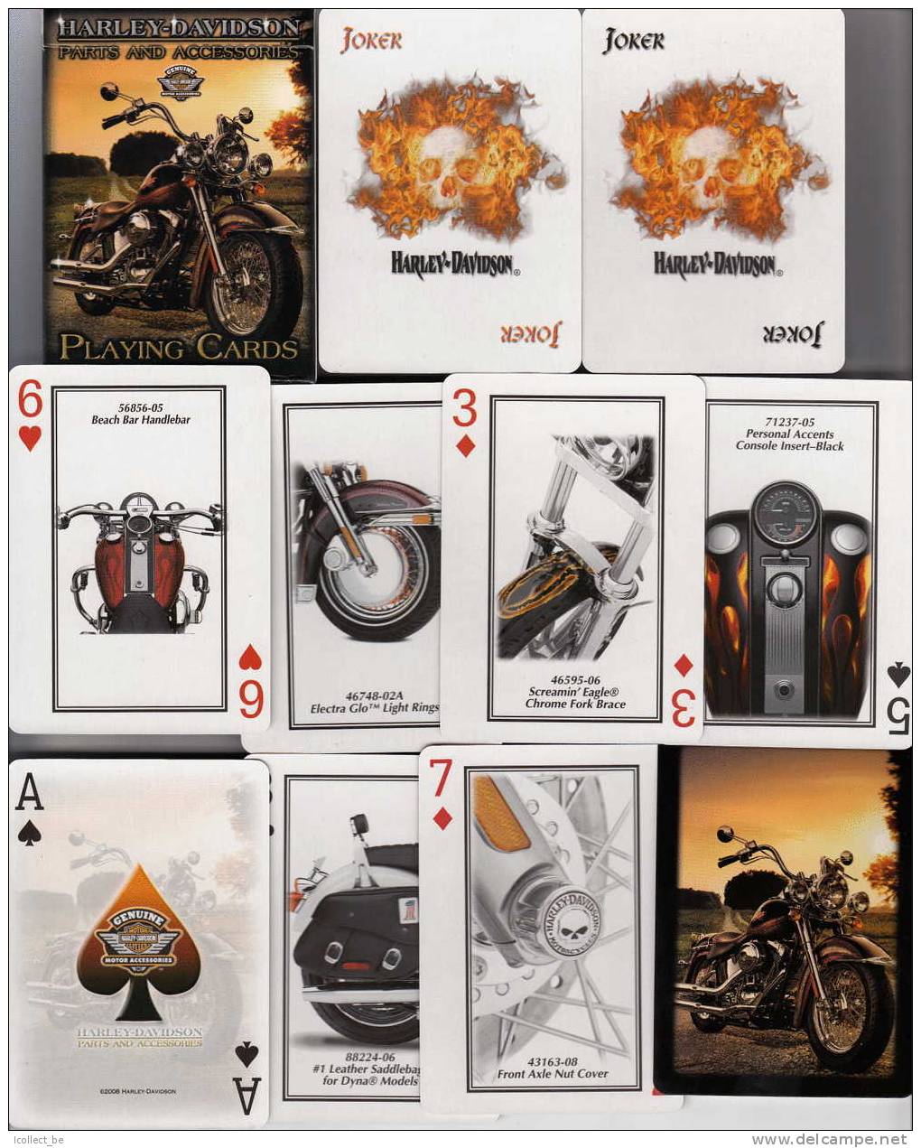 HARLEY DAVIDSON Pièce Et Accessoires - Jeu De Cartes Complet + 2 Jokers (Speelkaarten, Playing Cards) - Carte Da Gioco