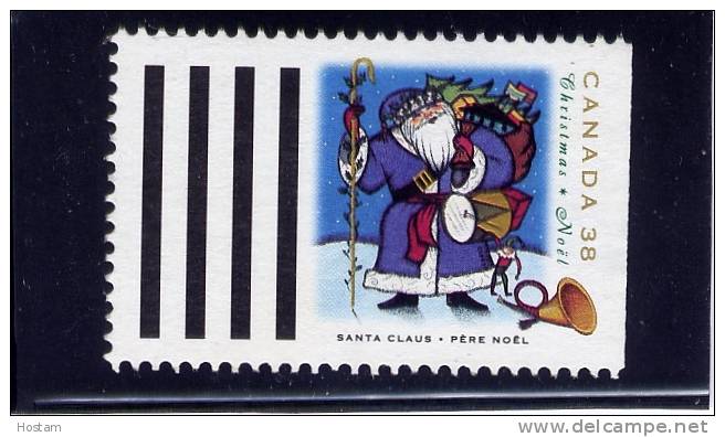 CANADA 1993, USED 1502, CHRISTMAS PERSONNAGES, NORTH AMERICAN SANTA CLAUS SINGLE USED - Oblitérés