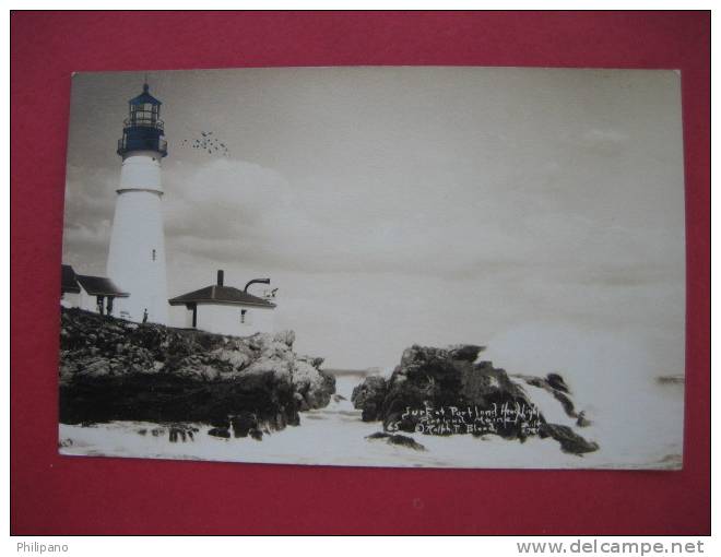 Real Photo By Blood    - Light House  Portland Me- Defender Stamp  ---===------152 - Portland