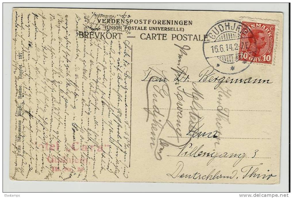 == Danemark , Gudhjem , Grote  1914 - Storia Postale