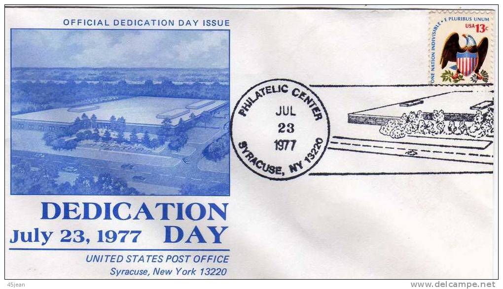 U.S.A: 1977 Enveloppe De Syracuse, 1er Jour Du Centre Philatélique - Lettres & Documents