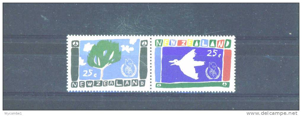 NEW ZEALAND - 1986  Peace Year  UM - Unused Stamps