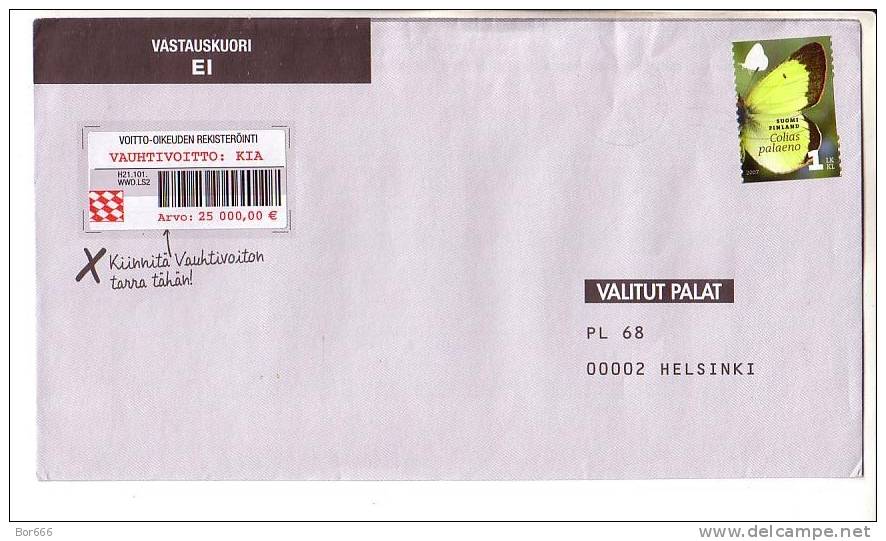 GOOD FINLAND Postal Cover 2011 - Good Stamped: Butterfly - Lettres & Documents