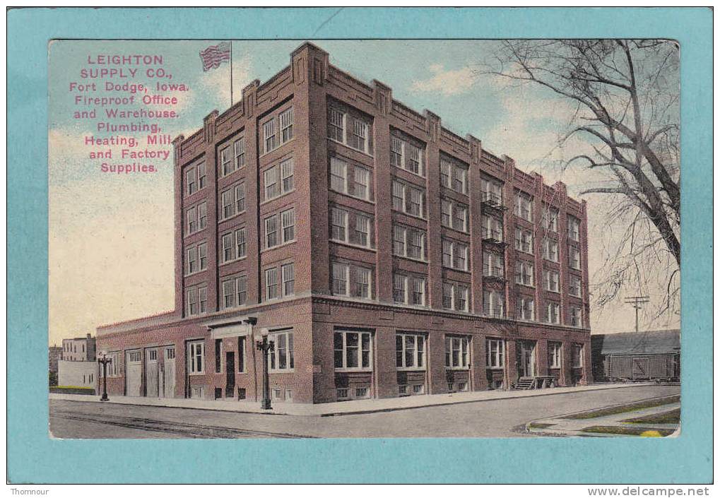 LEIGHTON SUPPLY CO. - FORT DODGE -Fireproof Office And Warehouse. Plumbing, Heating, Mill And Factory Supplies - Autres & Non Classés