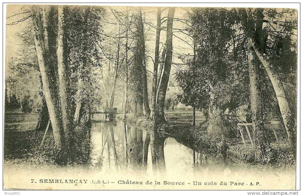 Sembalncay. Chateau De La Source. Un Coin Du Parc. - Semblançay