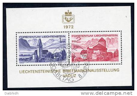 LIECHTENSTEIN 1972 LIBA Stamp Exhibition Block Used  Michel Block 9 - Gebruikt