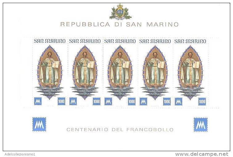 54044)foglietto Rep. San Marino  Con 5 Valori - Nuovo - Blocks & Kleinbögen