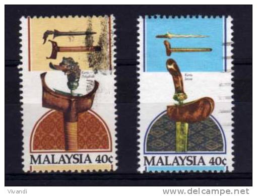 Malaysia - 1984 - Traditional Malay Weapons (2 Values) - Used - Malaysia (1964-...)