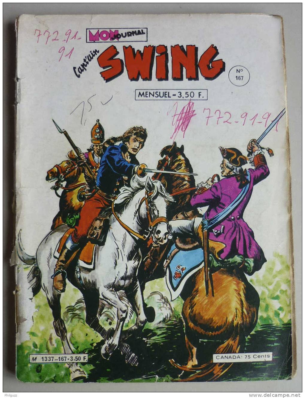 PETIT FORMAT PF CAP'TAIN SWING N° 167 MON JOURNAL PUMA NOIR - Captain Swing