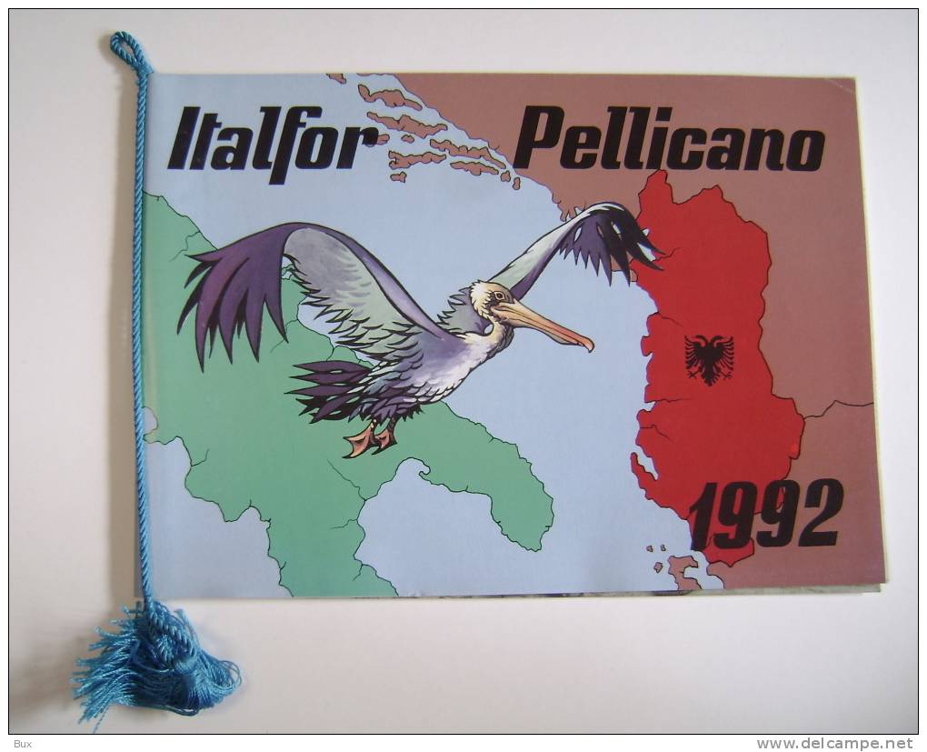 ANNO 1992 ITALFOR PELLICANO MISSIONE A DURAZZO ALBANIA   CALENDARIO CON CORDELLINO OTTIME CONDIZIONI  SCAFF. - Groot Formaat: 1981-90