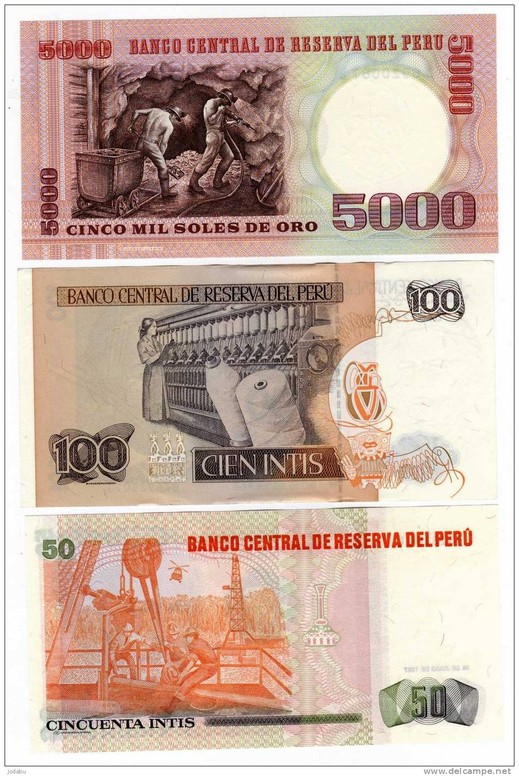 3 Billets Neufs Du Pérou - Perú