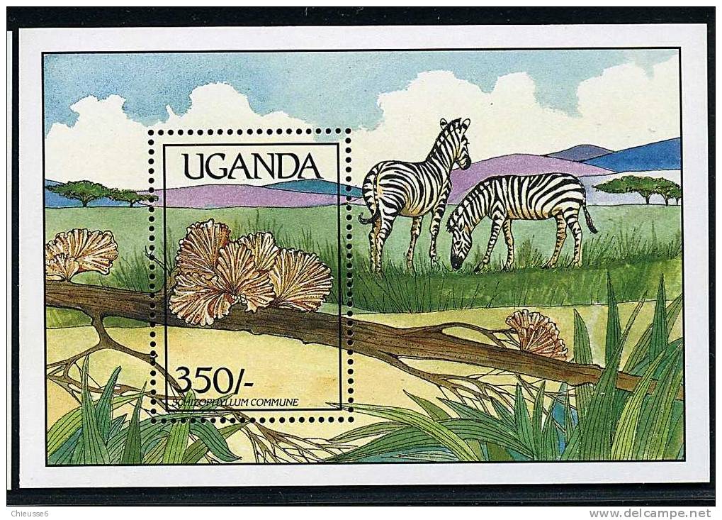 Ouganda ** Bloc N° 94 - Champignons, Zèbres (lot 2) (17 P1) - Oeganda (1962-...)