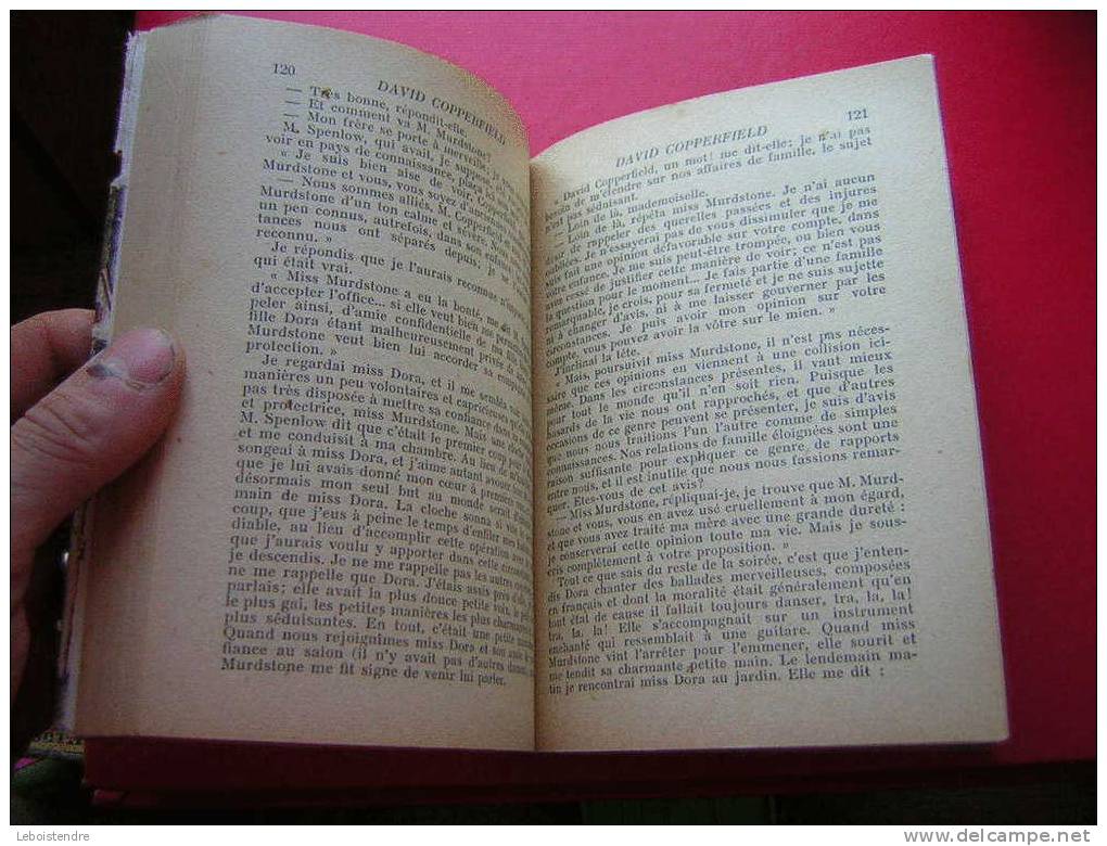 LIVRE-BIBLIOTHEQUE DE LA JEUNESSE AVEC JACQUETTE-CHARLES DICKENS-DAVID COPPERFIELD-HACHETTE 1947-7 PHOTOS DU LIVRE