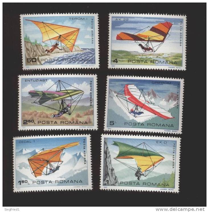 Rumänien ** 3880-3885 Drachenflieger - Unused Stamps