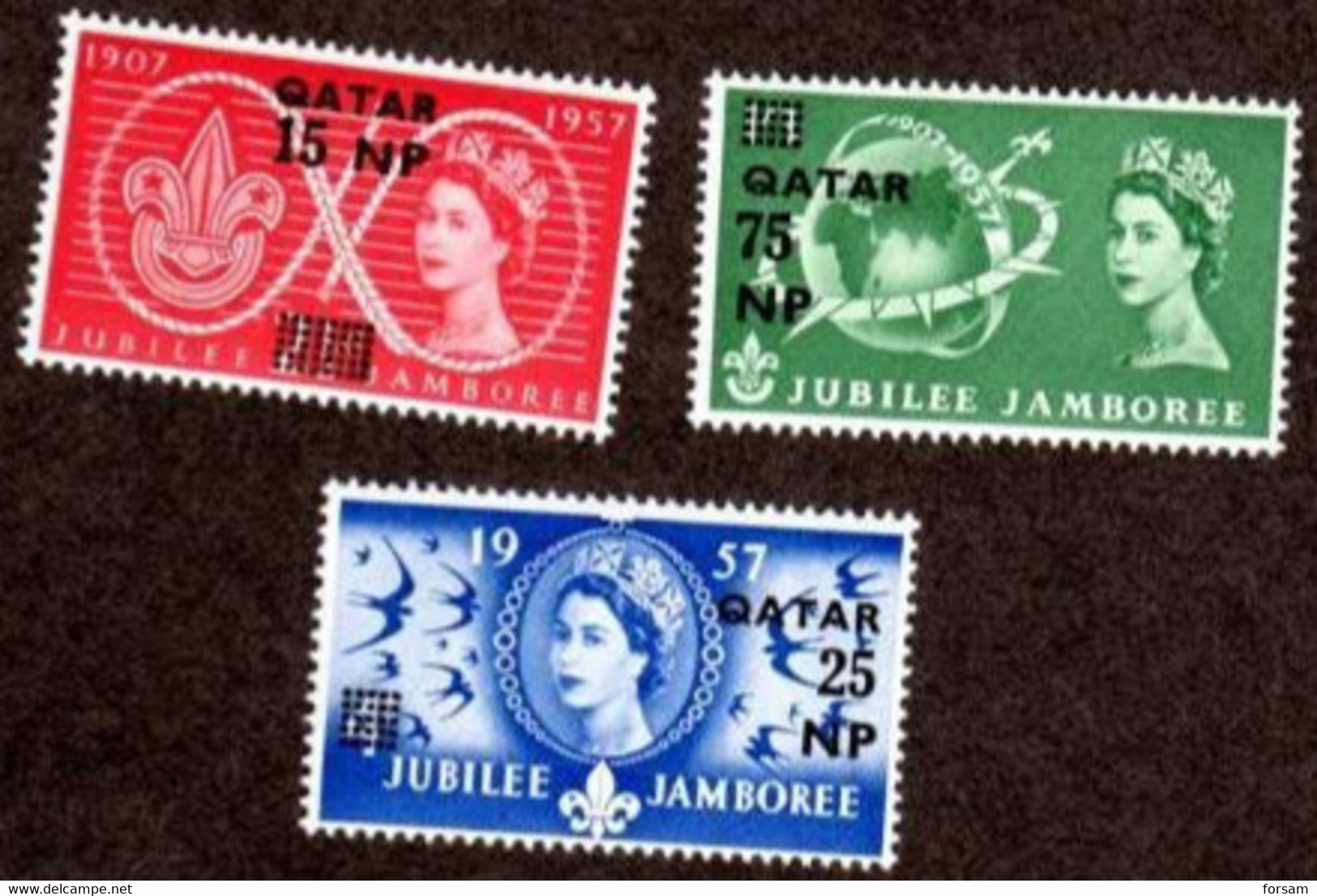 QATAR..1957..Michel # 16-18...MNH...MiCV - 6 Euro. - Qatar