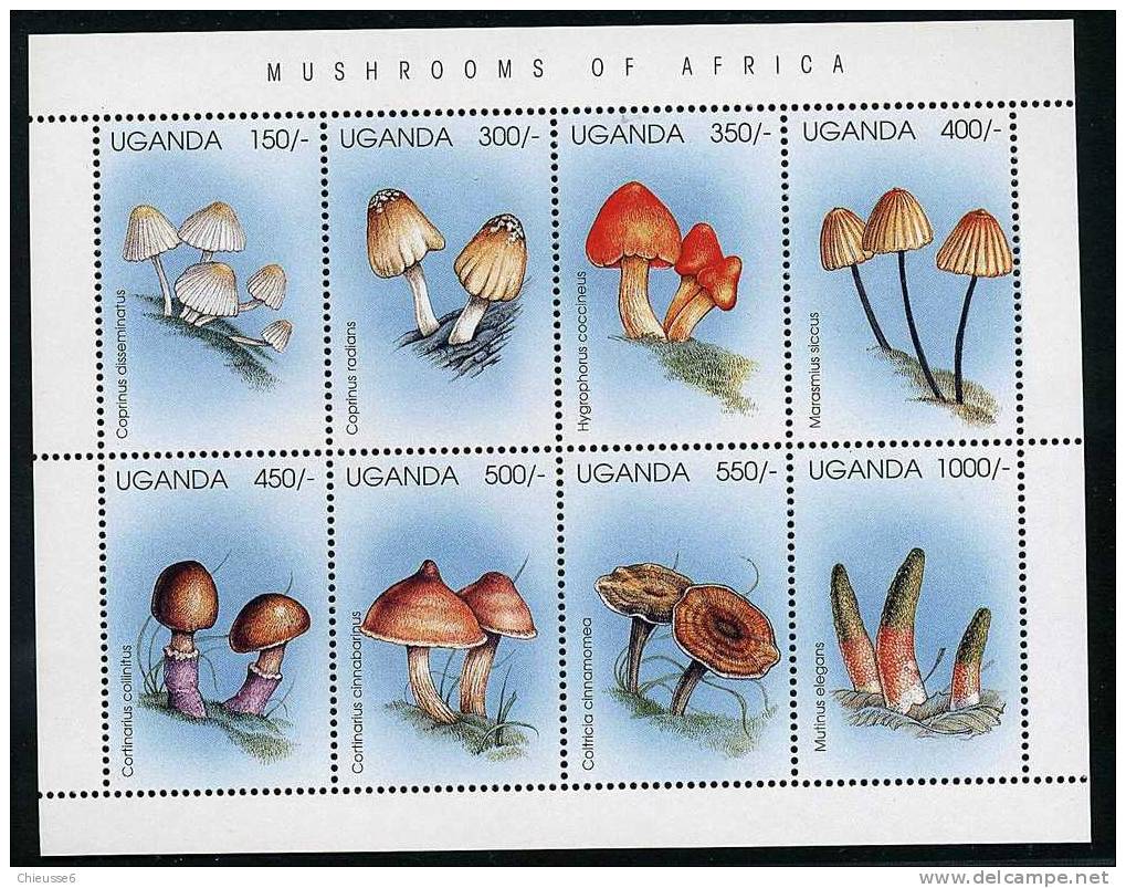 Ouganda ** N° 1397 à 1404 En Feuille - Champignons (lot 17) (17 P7) - Oeganda (1962-...)