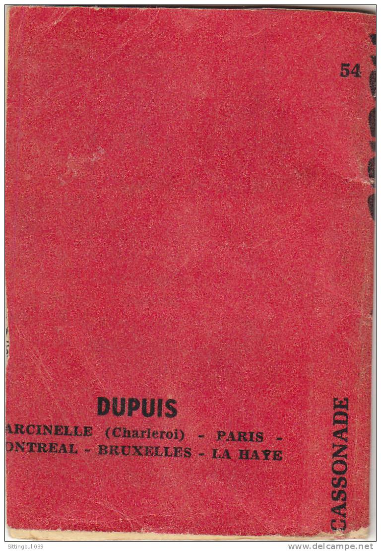 MINI-RECIT De SPIROU. N° 54. CASSONADE. Jean MAHAUX. 1961. Dupuis Marcinelle. - Spirou Magazine