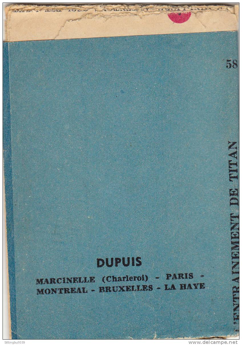 MINI-RECIT De SPIROU. N° 58. L' Entraînement De TITAN Par Y. LEMAIRE. 1961. Dupuis Marcinelle. - Spirou Magazine