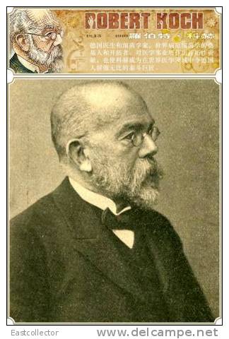 Tubercle Bacillus, TB, Disease, Robert Koch, Physiology, Bacteriology, Nobel S-t-a-m-p-ed Card 0951 - Nobel Prize Laureates