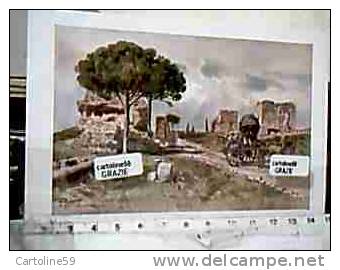 ROMA VIA APPIA CARRO TRASPORTO VINO   ILLUSTRATA  F ANIVITTI N1920  DA1196 - Altri & Non Classificati