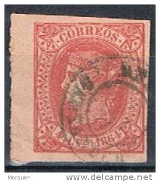 España, 4 Cuartos Isabel II, Fechador RENTERIA (Santander), Edifil Num 64 º - Used Stamps