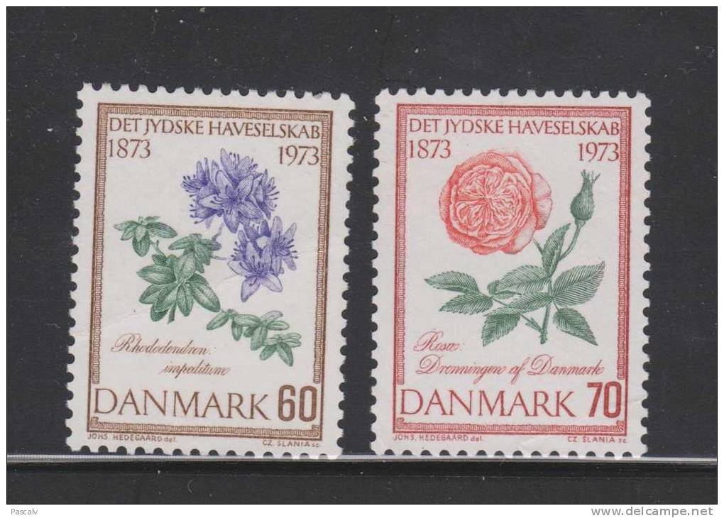 Yvert 552 / 553 (*) Neuf Sans Gomme Rose Rhododendron - Unused Stamps