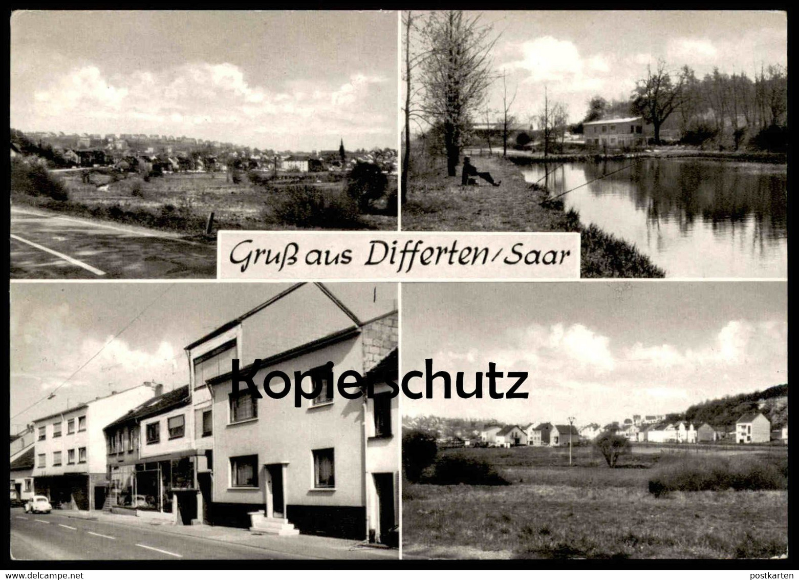 ÄLTERE POSTKARTE GRUSS AUS DIFFERTEN SAAR WADGASSEN KREIS SAARLOUIS Cpa Postcard Ansichtskarte AK - Kreis Saarlouis