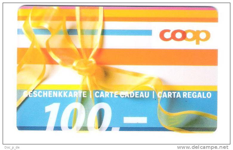 Schweiz - COOP - Carte Cadeau - Carta Regalo -Gift Card - Gift Cards