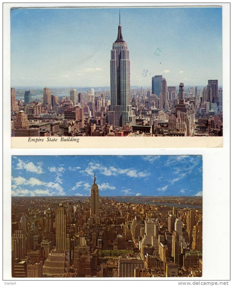 64) USA NEW YORK CITY - Lotto 4 Cartoline Manhattan Empire State Building Viaggiate - Empire State Building