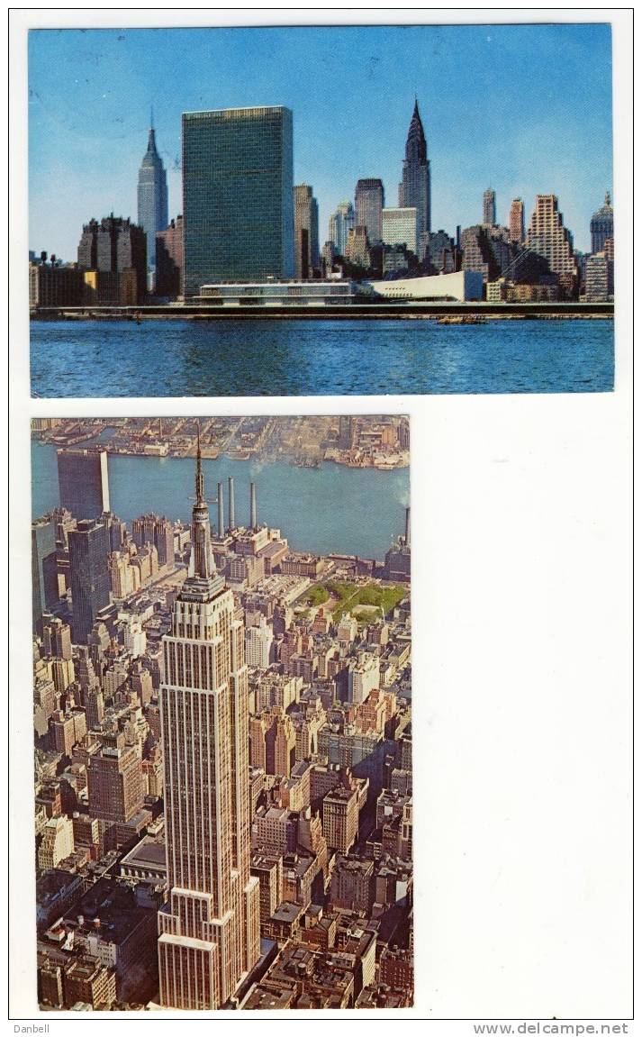 64) USA NEW YORK CITY - Lotto 4 Cartoline Manhattan Empire State Building Viaggiate - Empire State Building