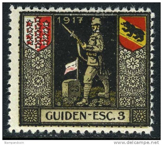 Swiss Military 3rd Div. No. 84 MH W/white Flag Rather Than Red/white From 1914-18 - Vignettes