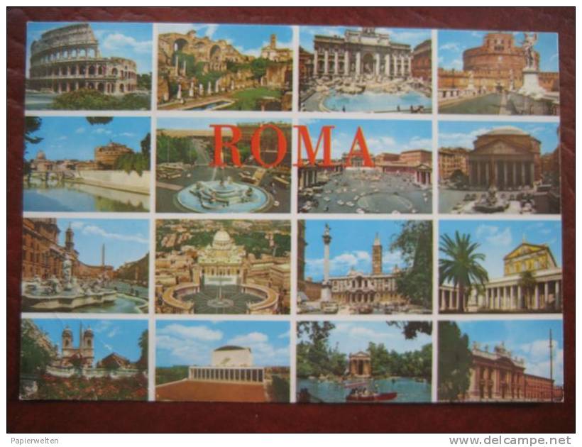 Roma - Mehrbildkarte - Mehransichten, Panoramakarten