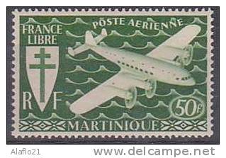 £5 -  MARTINIQUE - POSTE AERIENNE  N° 4 - NEUF SANS CHARNIERE - Other & Unclassified