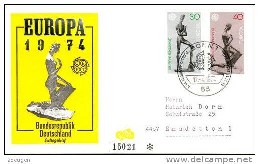 GERMANY  1974  EUROPA CEPT FDC - 1974