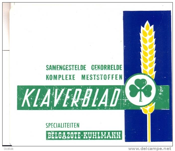 Kalender Pub./Recl. Meststoffen KLAVERBLAD  Belgazote-Kuhlmann 1966 - Petit Format : 1961-70