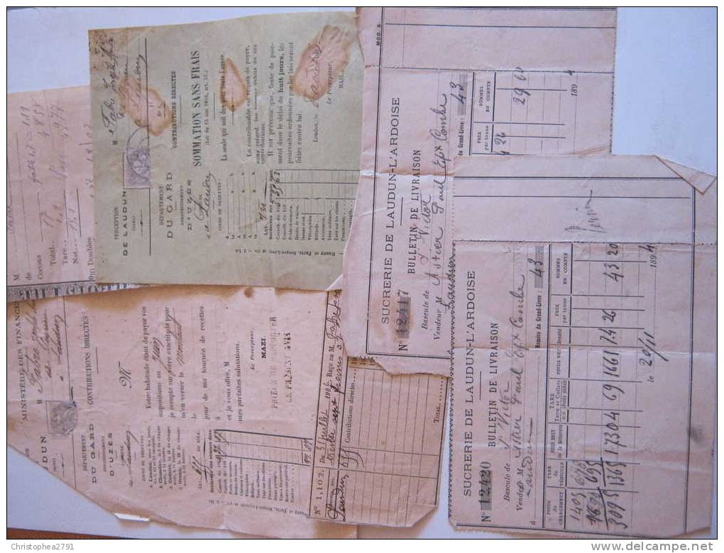 LOT DIVERS  21 VIEUX  DOCUMENTS  DATES POUR PLUPART DE 1896 - 1800 – 1899