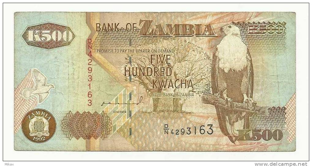 ZAMBIA _ 500 Kwacha Bank Note - Zambie