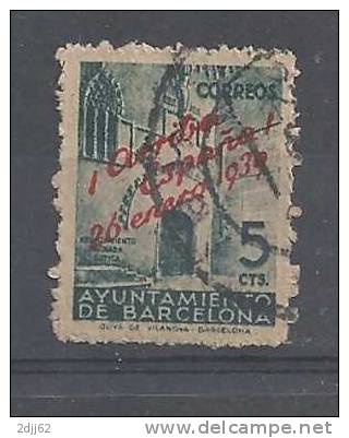 Barcelona, 1939   Oblitéré    (SP151) - Spanish Civil War Labels