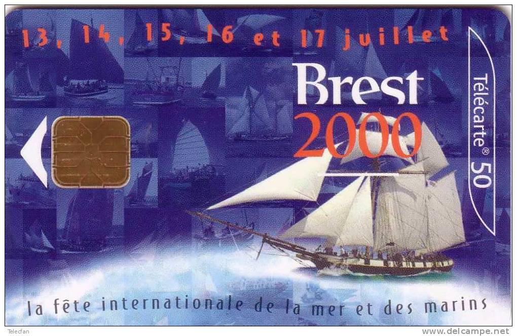 FRANCE BREST 2000 VOILIERS F1064 50U UT LUXE - 2000
